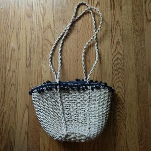 Zara Woven Pompom Bag